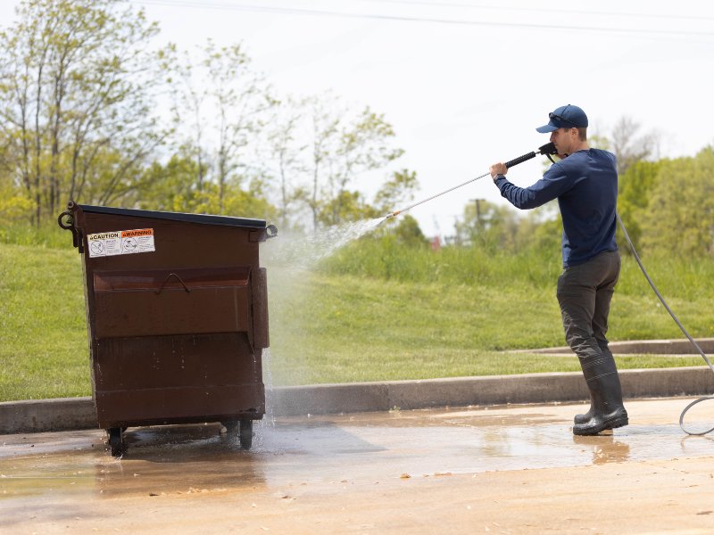 washing dumpster